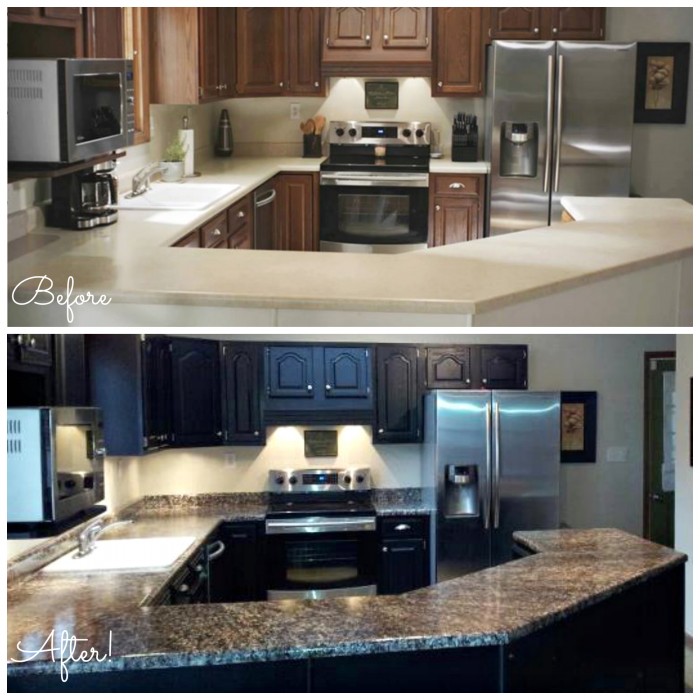 Paint Laminate Countertops to Look like Natural Stone