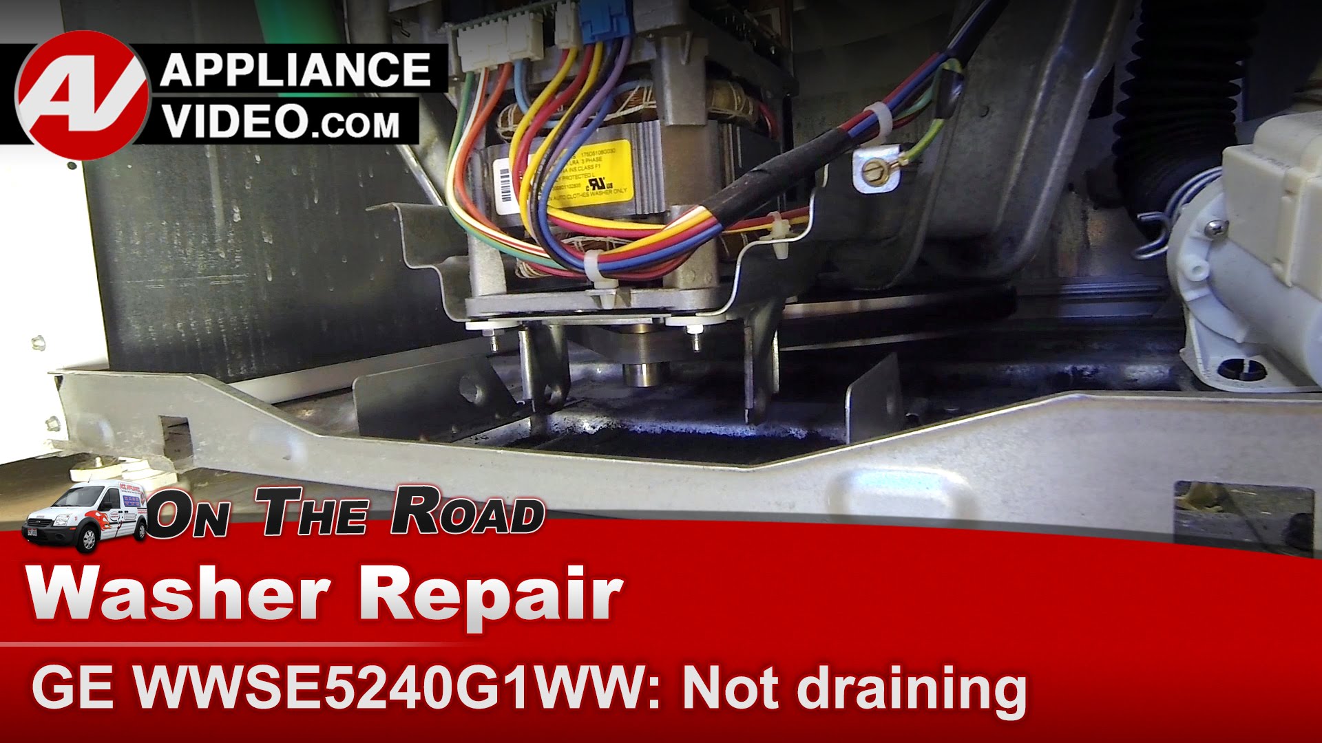 GE WWSE5240G1WW Washer Not draining Belt 6 Rib Appliance Video