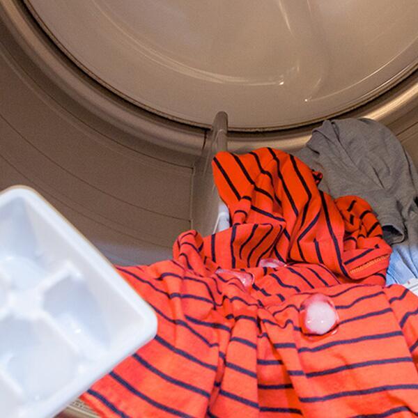 Remove Wrinkles with Ice Cubes and Your Clothes Dryer