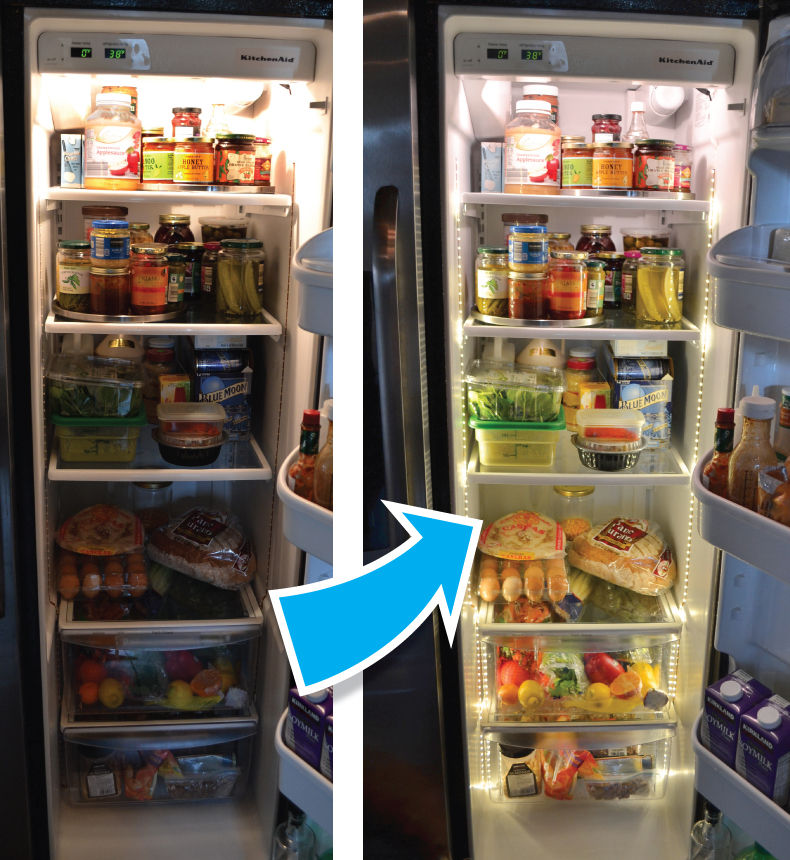 Install LED Tape in Your Refrigerator for High-End Lighting