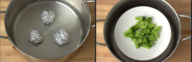 How to Steam Veggies with 3 Aluminum Balls on Your Stove How to Steam Veggies with 3 Aluminum Balls on Your Stove