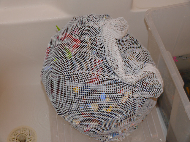 Clean Lego Bricks in Your Washer with a Laundry Mesh Bag