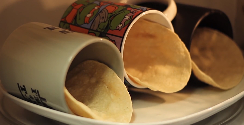 Nuke Soft Tortillas into Crunchy Shells with a Mug and Microwave