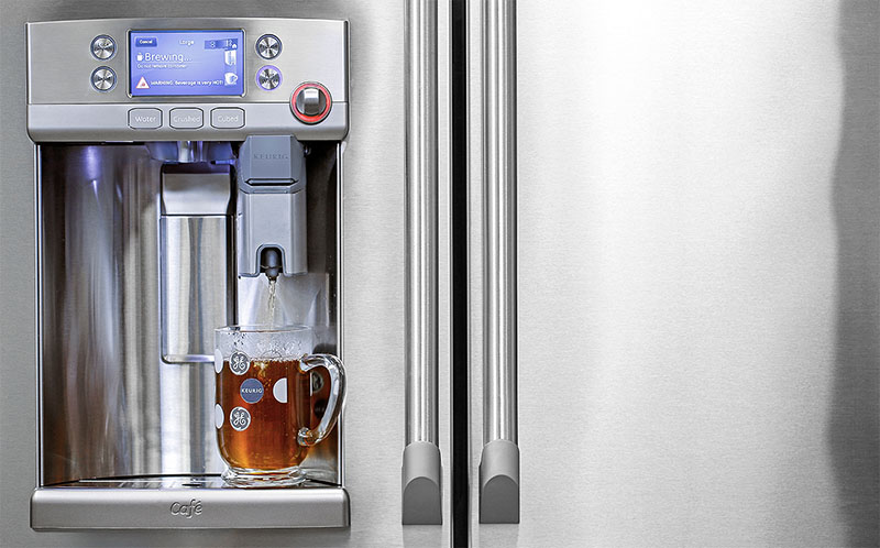 Brew a Cup of Coffee with GE’s Built-In Keurig Refrigerator