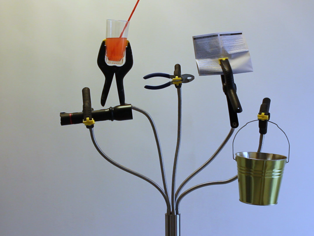 Mod a Floor Lamp into a Helping Hands Tool with Spring Clamps