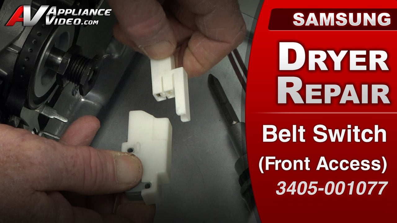 Samsung DV422EWHDWR Dryer – Dryer will not engage – Belt Switch (Front Access)