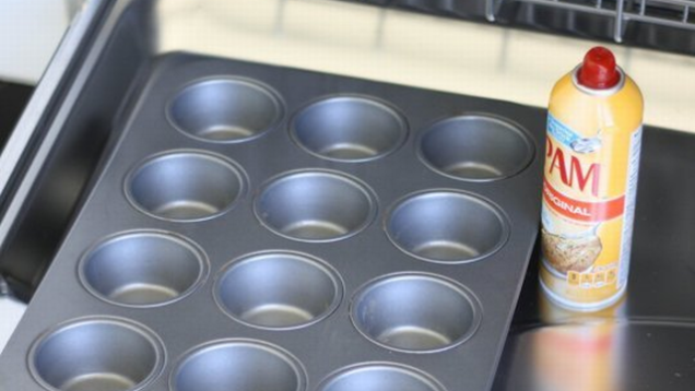 Spray Cooking Spray Over a Dishwasher Door