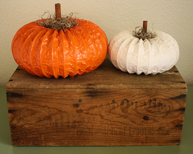 DIY Dryer Vent Pumpkin Decorations