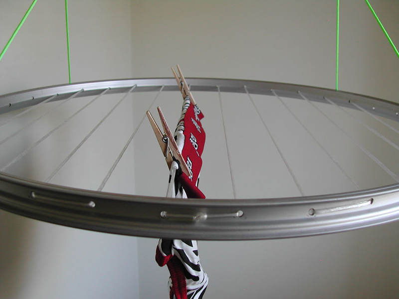 Make a Laundry Drying Rack with a Bicycle Wheel