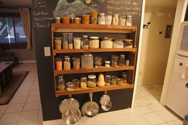 Make a Dry Goods Shelf from Reclaimed Wood
