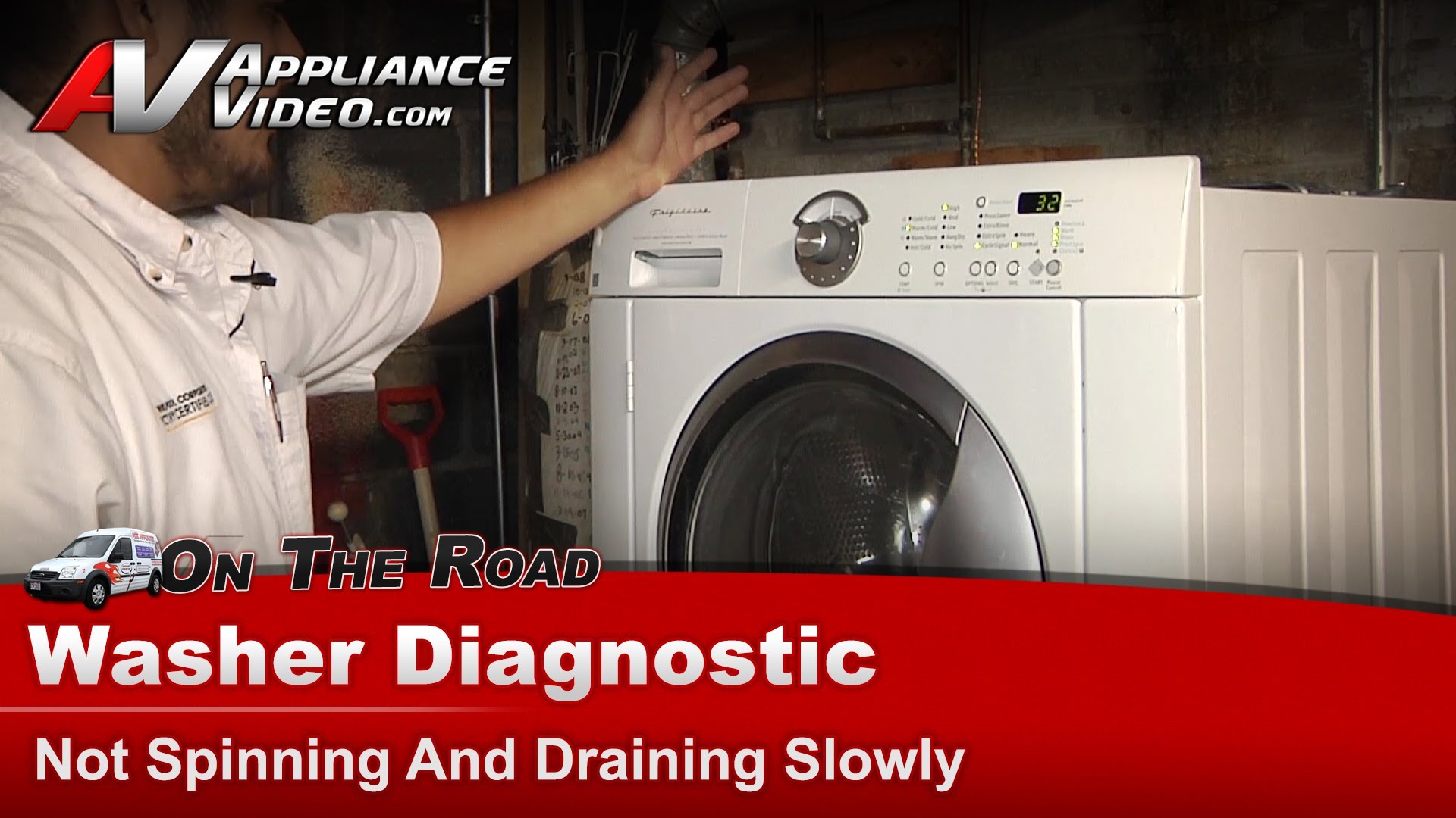 Frigidaire GLT52940FS2 Washer Diagnostic Not spinning add draining