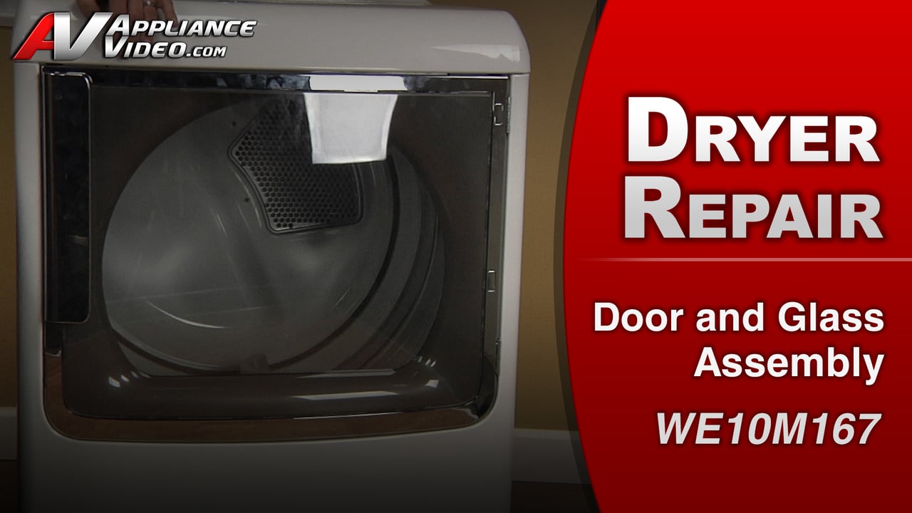 GE GTDS850EDWS Dryer – Door will not stay shut – Door and Glass Assembly
