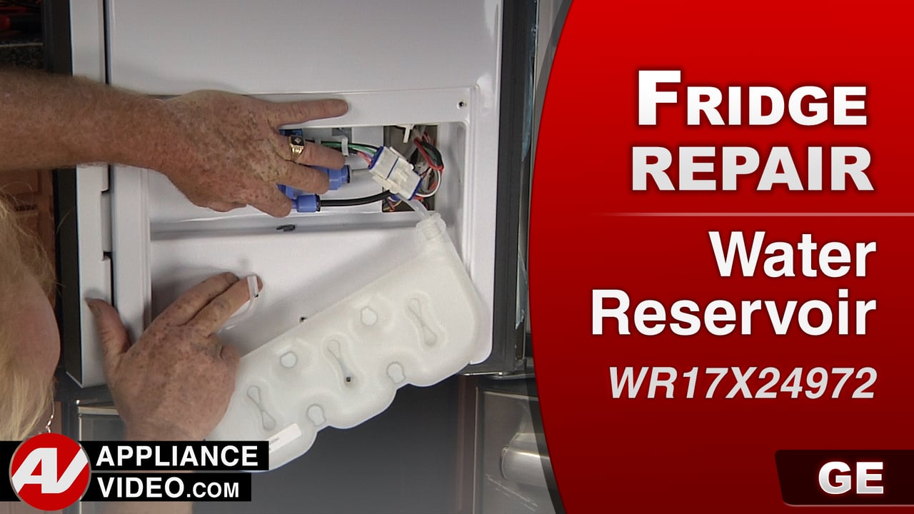 GE PFE27KSDDSS Refrigerator – Leaking water at bottom of door – Water Reservoir
