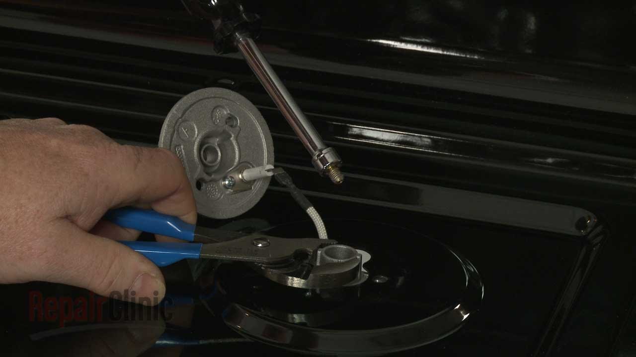 How to Replace the Right Rear Burner Orifice on a Whirlpool Stove