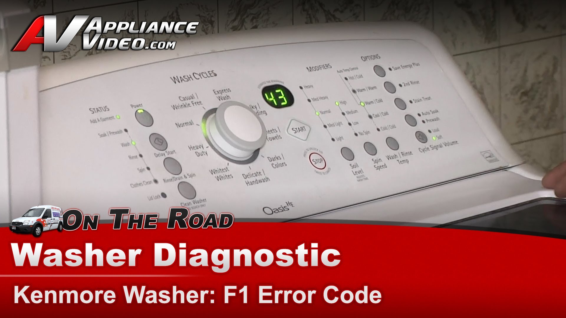 Kenmore 110.270826 Washer Diagnostic F1 error code Electronic