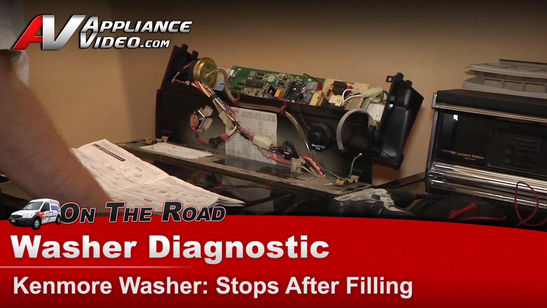 Kenmore 110829945 Washer Diagnostic Stops after filling Power