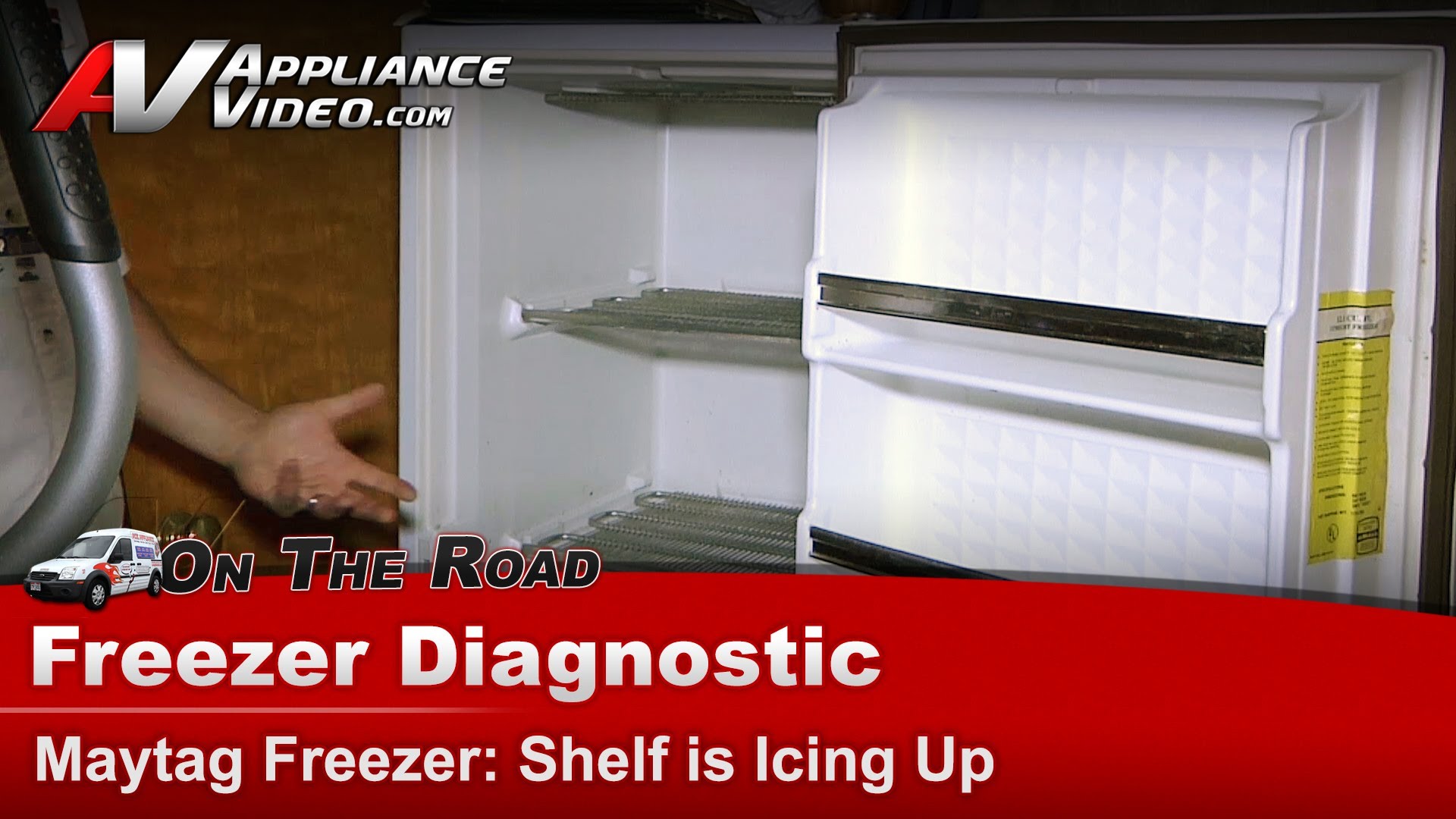 Maytag DF12H Freezer Diagnostic Shelf is icing up Evaporator Shelf