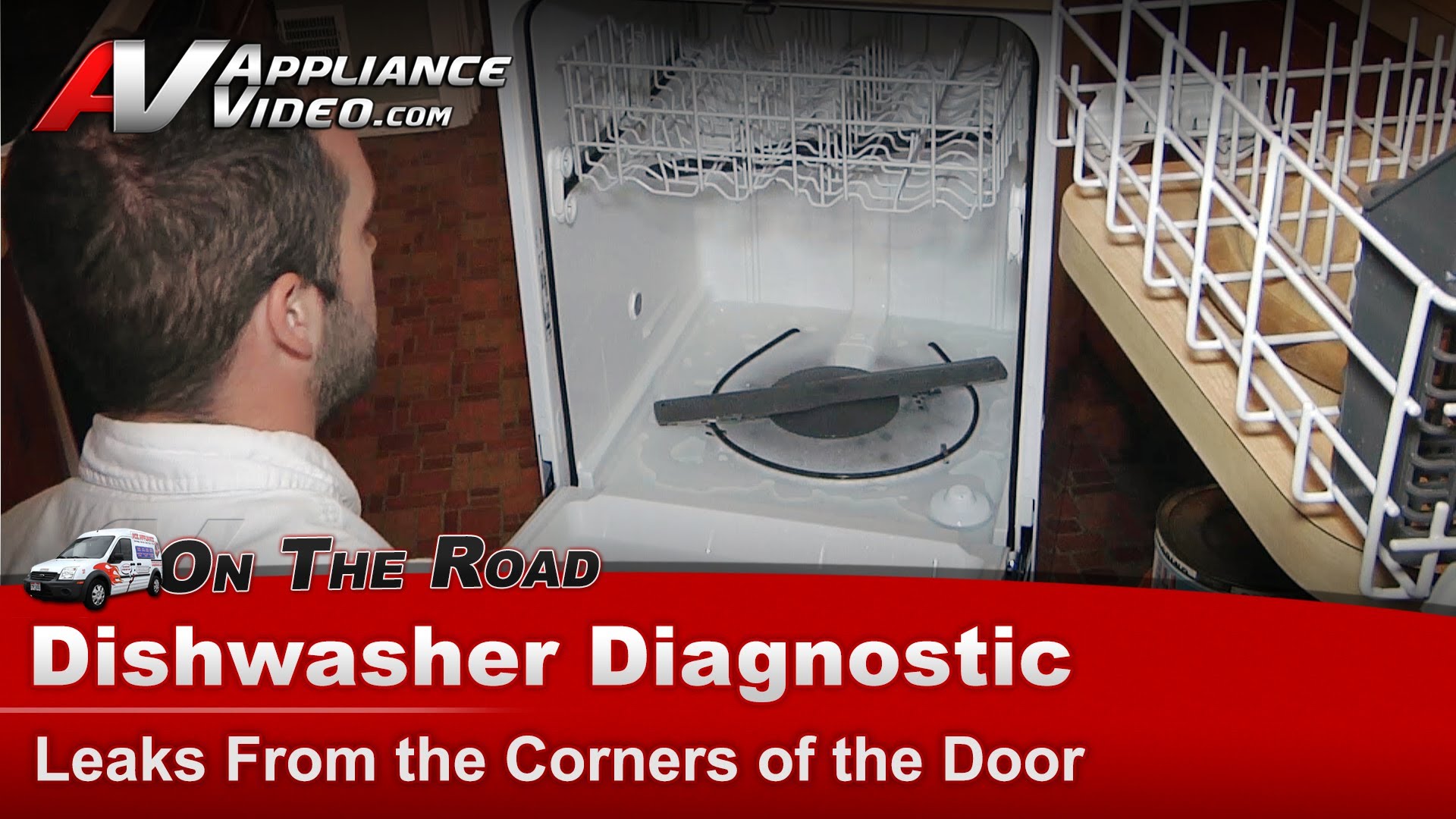 Maytag MDC4809PAWO Dishwasher Diagnostic Leaks from the corners of