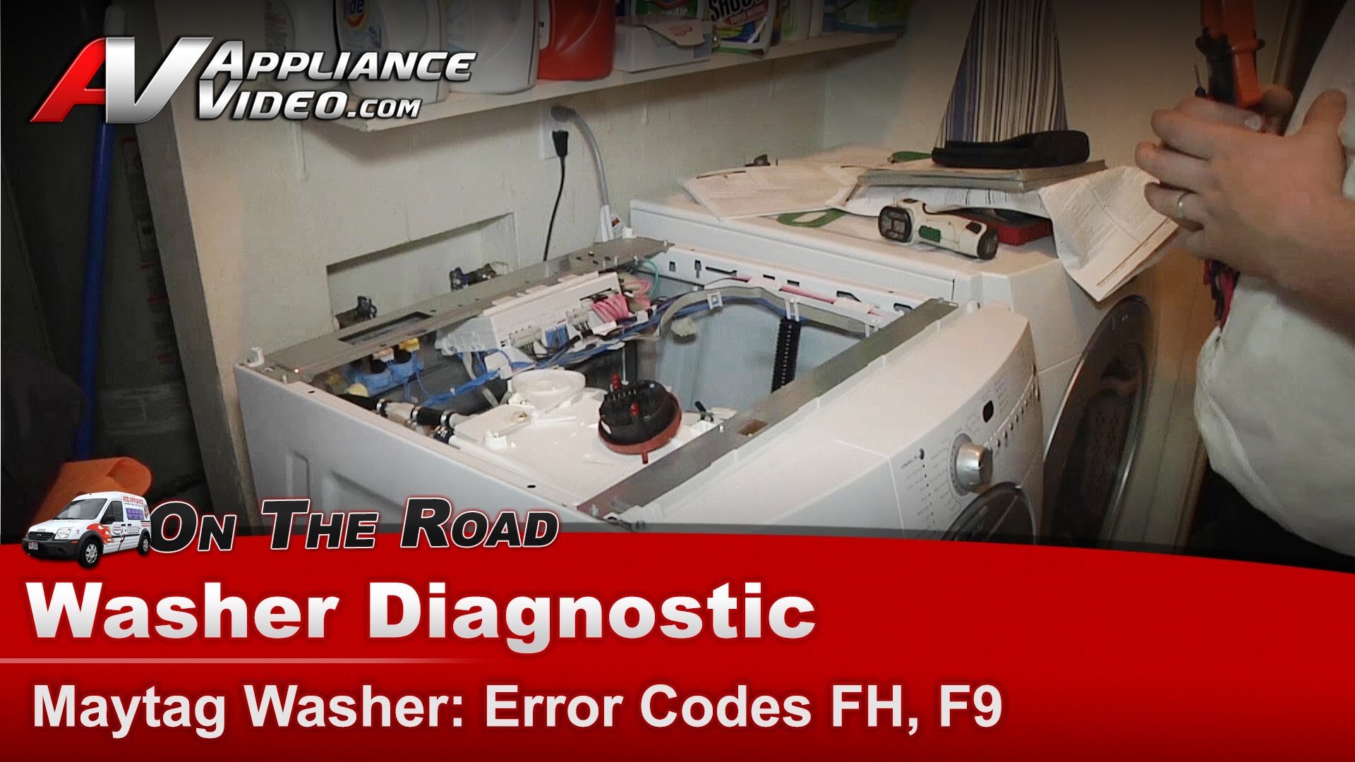 Maytag MFW9800TQ0 Washer Diagnostic Error codes fh, f9 Pressure