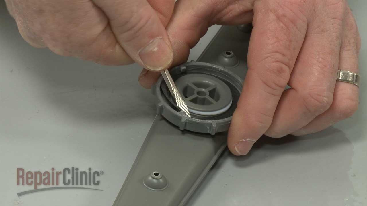 Replacing Upper Spray Arm Nut Gasket on a Danby Dishwasher Appliance