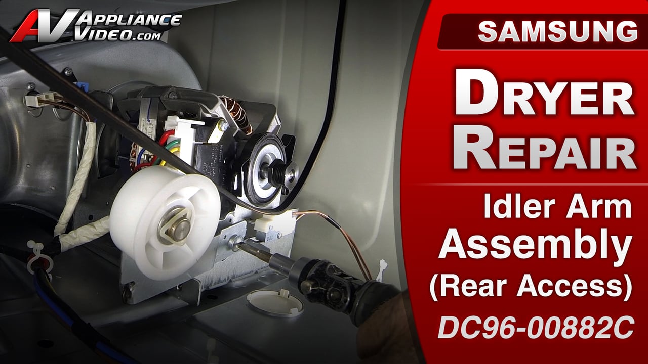 Samsung DV422EWHDWR Dryer – Noise issue – Idler Arm Assembly (Rear Access)