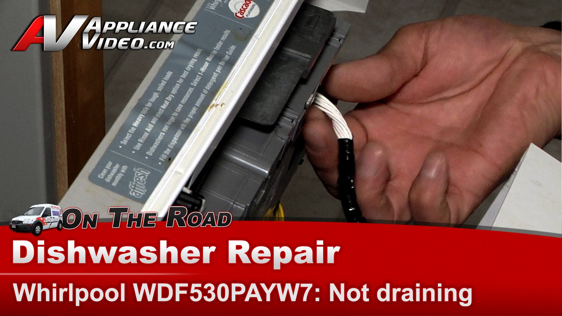 Whirlpool WDF530PAYW7 Dishwasher Not draining and Error codes