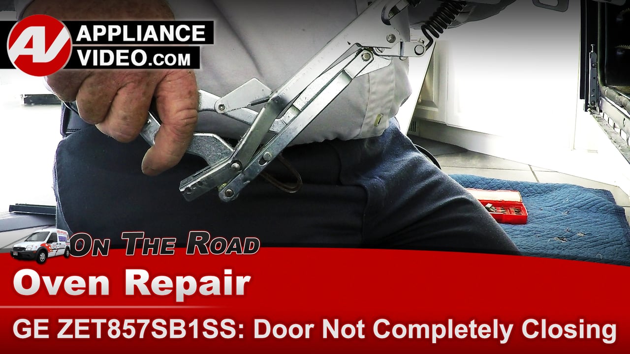 Ge Oven Door Hinge Bottom Door Not Completely Closing Appliance Video