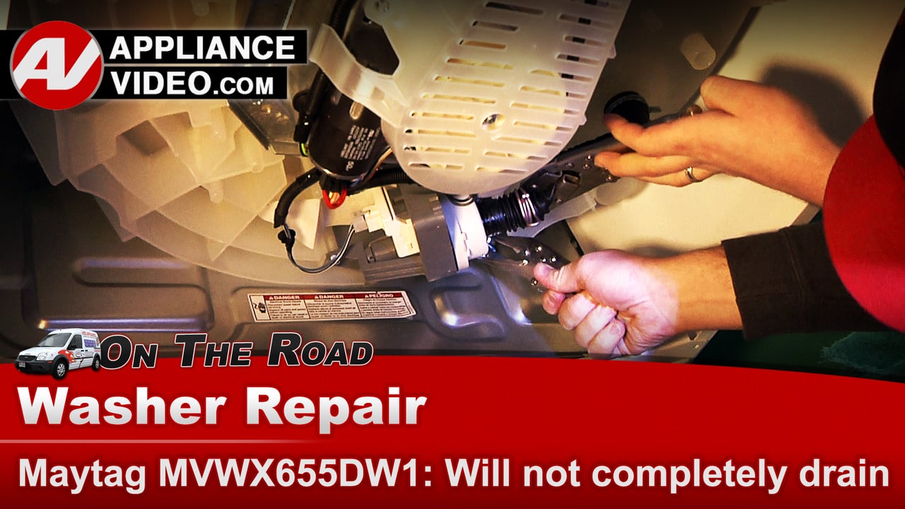 Maytag Washer Drain Pump Will not complete cycles or completely