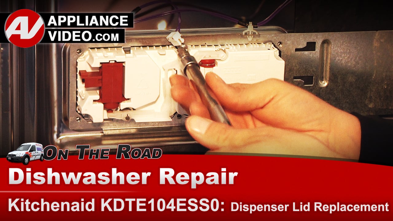 Kitchenaid KDTE104ESS0 Dishwasher Dispenser door not closing, Rinse