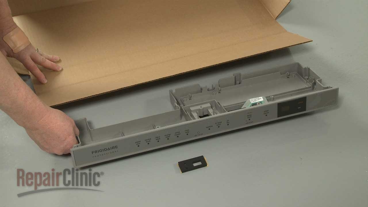 Replacing the Control Panel Assembly on a Frigidaire Dishwasher