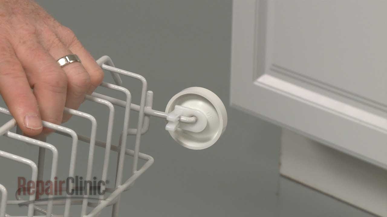 Replacing the Dish rack Roller Axle on a GE Dishwasher Appliance Video