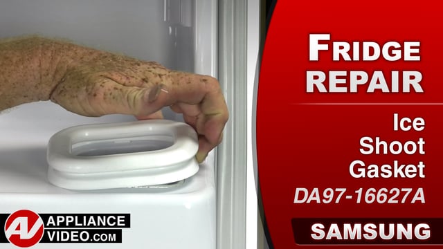 Samsung RF22K9581SR Refrigerator – Half melted ice cubes – Ice Chute Gasket