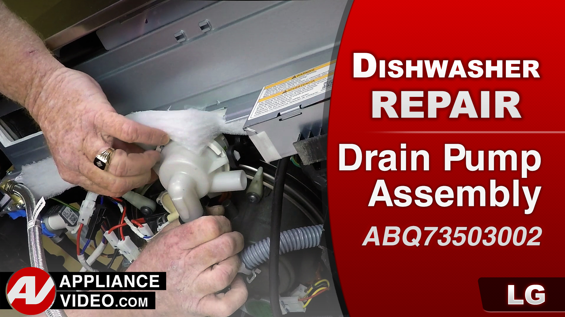 LG LDF7774ST Dishwasher – Noisy operation – Drain Pump Assembly