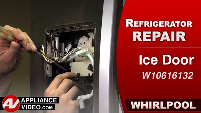 Whirlpool WRF757SDEM01 Refrigerator – Frost build up in the ice chute – Ice Door