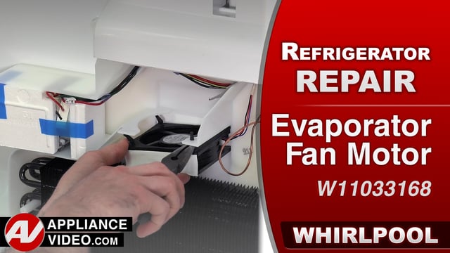 Whirlpool WRF757SDEM01 Refrigerator – Fresh food section not cooling – Evaporator Fan Motor