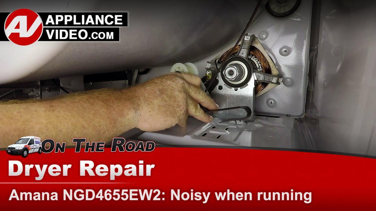 Amana NGD4655EW2 Dryer Noisy operation Idler Pulley Appliance Video