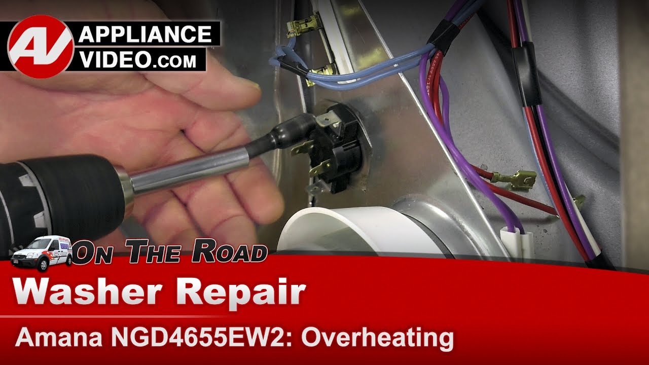 Amana NGD4655EW2 Dryer Short cycling or no heat or overheating