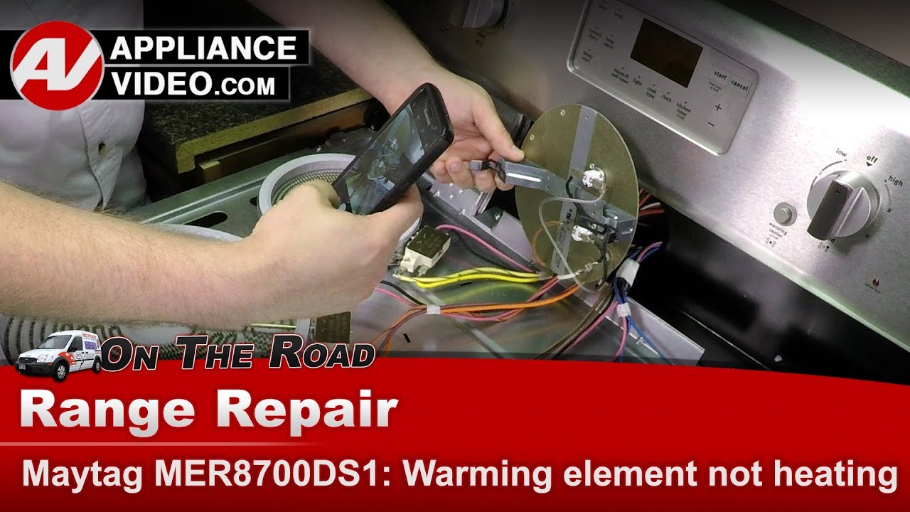Maytag MER8700DS1 Stove Not Heating Warming Element Appliance Video