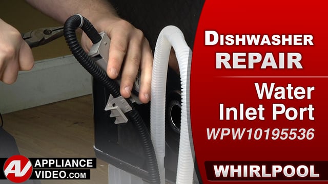 Whirlpool WDF560SAFM2 Dishwasher – Water leaking down the sides – Water Inlet Port