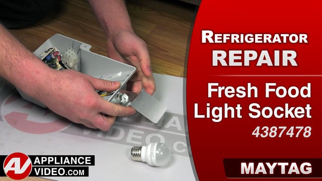 Maytag MRT519SZDM01 Refrigerator – Light flickers or will not turn on – Fresh Food Light Socket