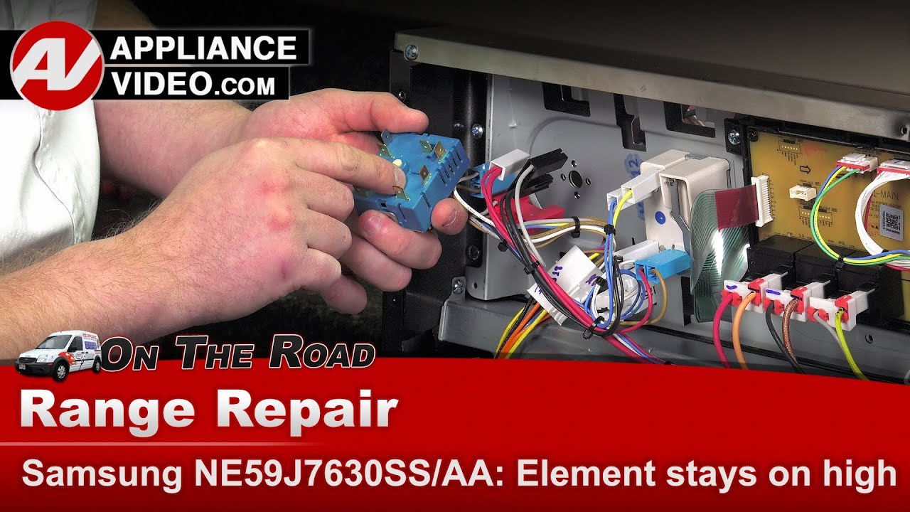 Samsung NE59J7630SS/AA02 Stove Surface element stays on high Right