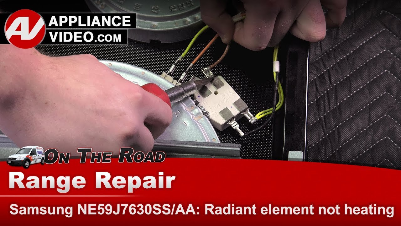 Samsung NE59J7630SS/AA02 Stove Radiant element not heating Dual