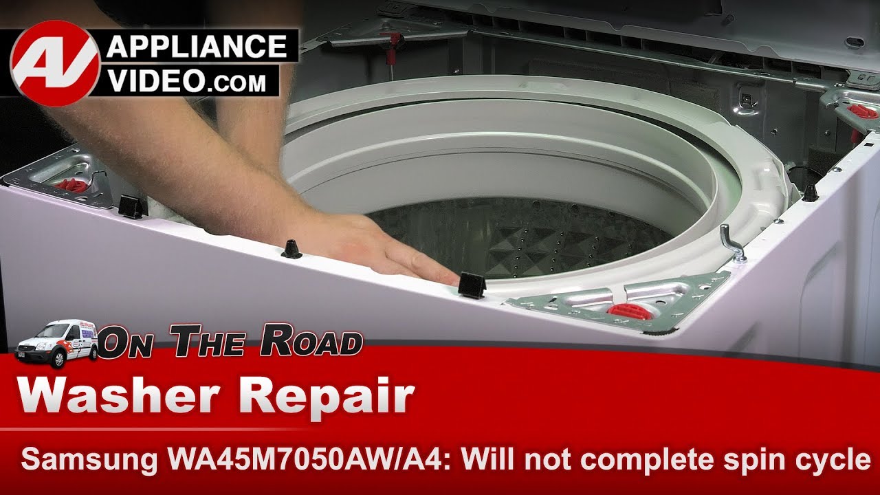 Samsung WA45M7050AW/A40000 Washer Will not complete spin cycle
