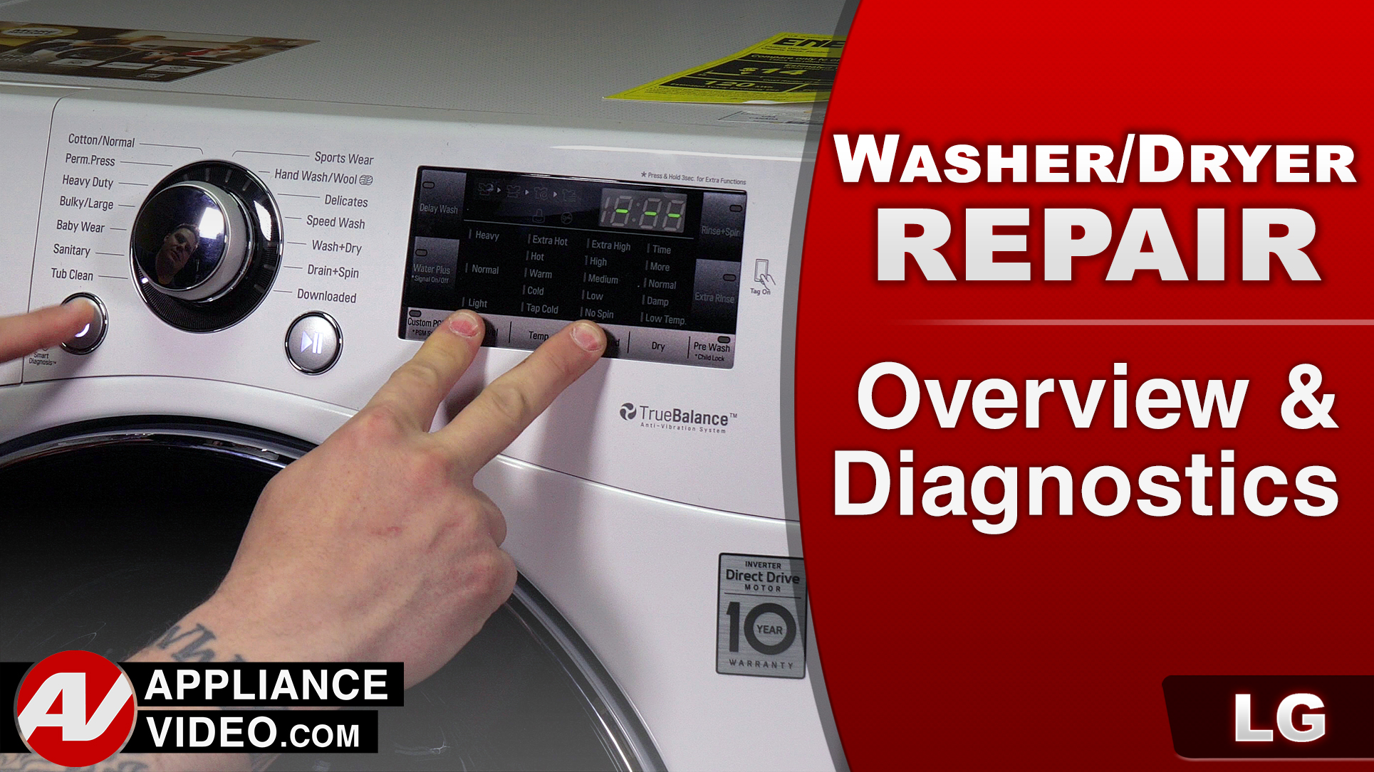 LG WM3488HW Washer – Overview / Diagnostics