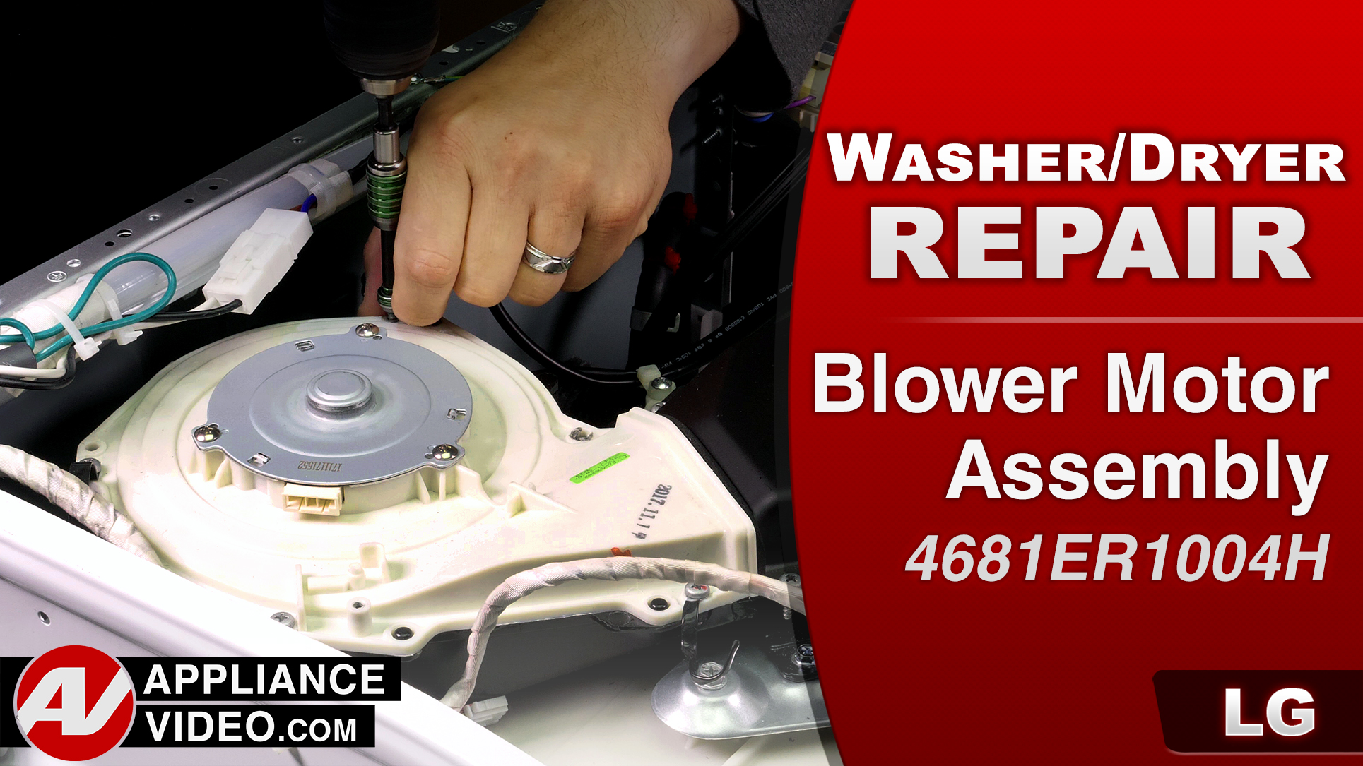 LG WM3488HW Washer – DHE Error Code – Blower Motor Assembly