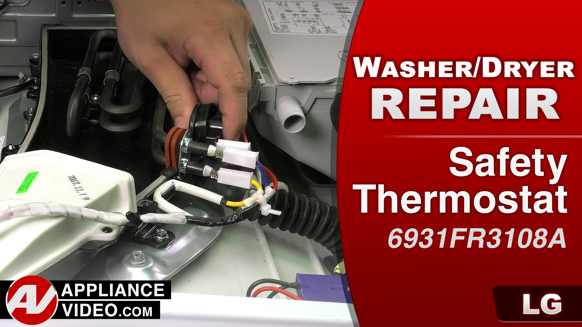 LG WM3488HW Washer – DHE Error Code – Safety Thermostat