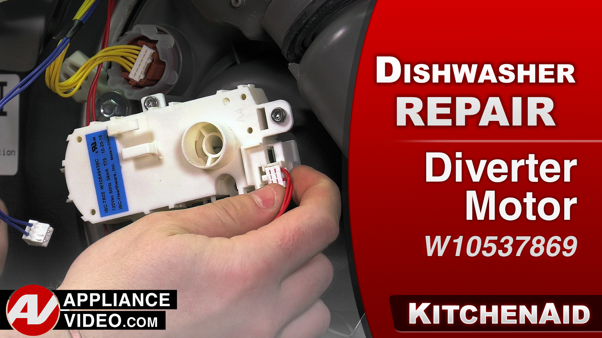 KitchenAid KDTM354ESS3 Dishwasher – Leaking from the center – Diverter Motor