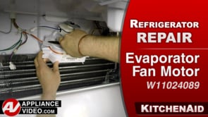 KitchenAid KRFF305EBS Refrigerator – Not cooling in fridge – Evaporator Fan Motor