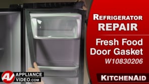 KitchenAid KRFF305EBS Refrigerator – Cosmetic damage – Fresh Food Door Gasket