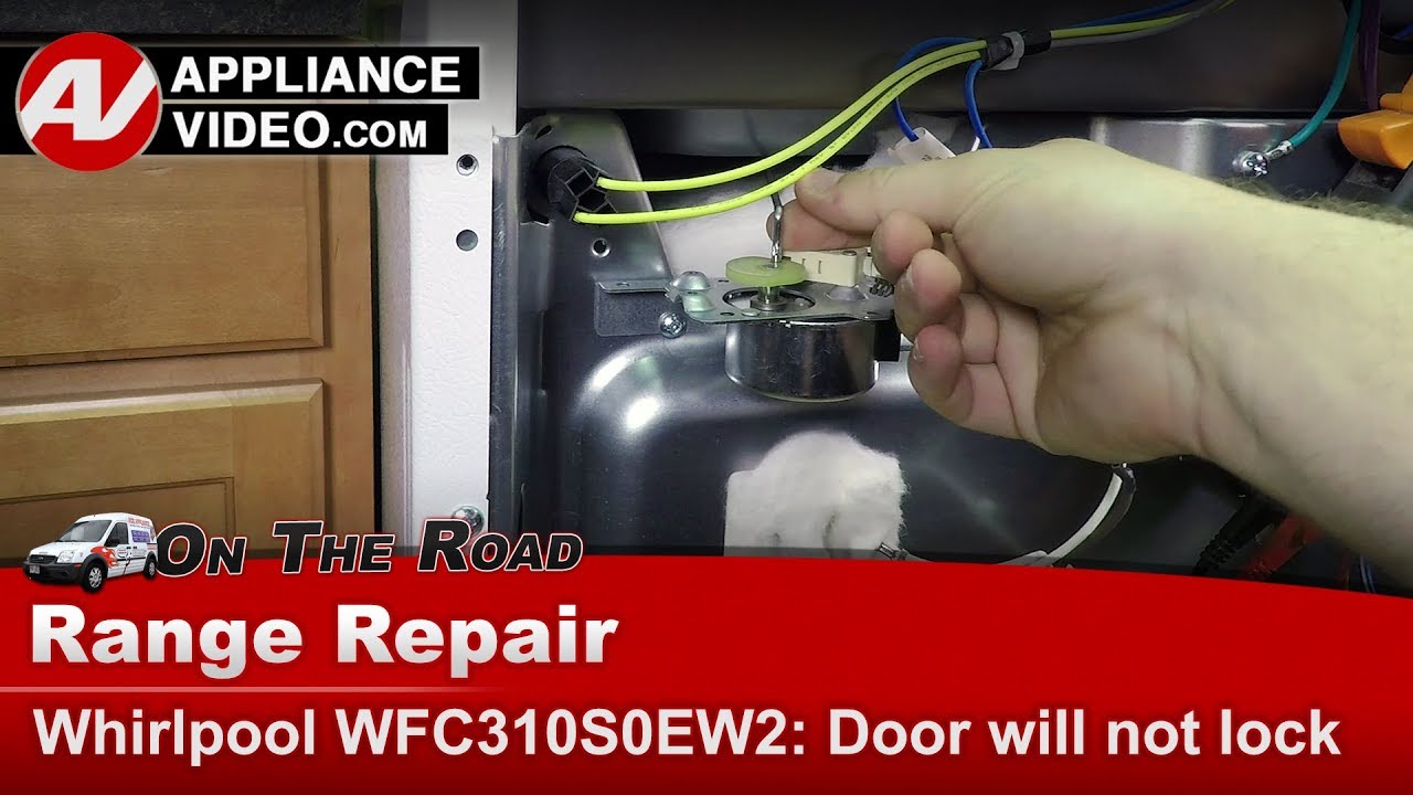 Whirlpool WFC310S0EW2 Stove Door will not lock Latch Motor Assembly